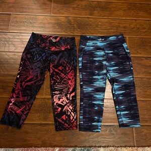 Old Navy Women's Active Capri Leggings- set of TWO, size medium